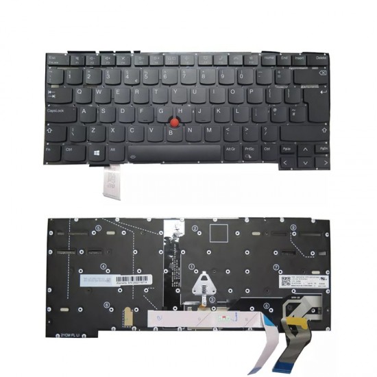 Tastatura Laptop, Lenovo, ThinkPad T14S Gen 2 Type 20WM, 20WN, 20XF, 20XG, iluminata, layout UK