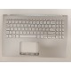 Carcasa superioara cu tastatura palmrest Laptop, Asus, VivoBook 15 M509B, M509BA, M509D, M509DA, M509DJ, 90NB0Q31-R32UK0, X509MA-1S, 13NB0MZ1P04016-3, 39XKRTAJN30, FBXKR009010, argintie, layout UK