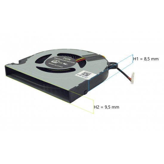 Cooler Laptop, Acer, Aspire 5 A717-71G, A717-72G, DC28000JRF0, DFS541105FC0T-FJCL, 5V, 0.5A, pentru placa video GTX 1050