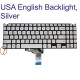 Tastatura Laptop, Asus, VivoBook X515DA, X515EA, X515EP, X515FA, X515JA, X515JF, X515JP, X515KA, X515MA, X515UA, iluminata, argintie, layout US