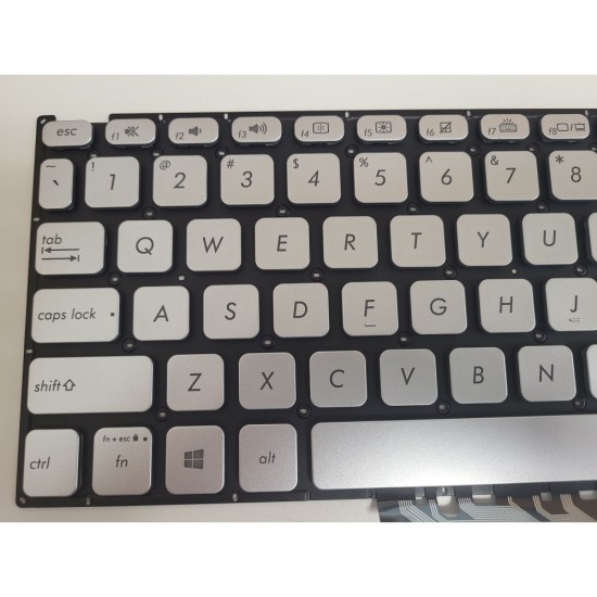 Tastatura Laptop, Asus, VivoBook 15 X545F, X545FA, X545FB, X545FJ, iluminata, argintie, layout US