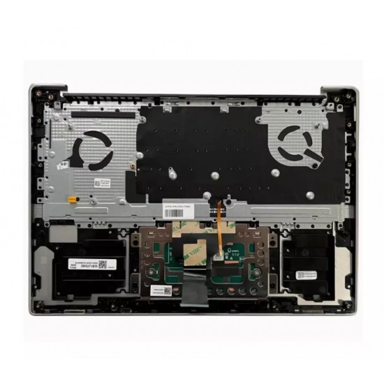 Carcasa superioara cu tastatura palmrest Laptop, Lenovo, Yoga, Slim 6 14IAP8 Type 82WU, 5CB1J75992, argintie, layout US