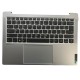 Carcasa superioara cu tastatura palmrest Laptop, Lenovo, Yoga, Slim 6 14IAP8 Type 82WU, 5CB1J75992, argintie, layout US