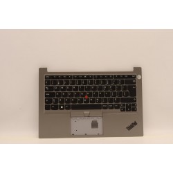 Carcasa superioara cu tastatura palmrest Laptop, Lenovo, Thinkpad E14 Gen 4 Type 21E3, 21E4, 21EB, 21EC, 20T7, 5M11H52932, AP1HJ0005G0AYL, AM226000300, iluminata, argintie, layout UK