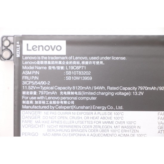 Baterie Laptop, Lenovo, ThinkPad P15 Gen 2 Type 20YQ, 20YR, 5B10W13959, 3ICP5/54/90-2, L19C6P71, 11.52V, 7970mAh, 94Wh