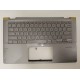 Carcasa superioara cu tastatura palmrest Laptop, Asus, ZenBook Flip 14 UM462D, UM462DA, 90NB0MK1-R31UI1, 3BBKRTAJN20, UX462DA-2G, iluminata, argintie, layout US