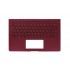 Carcasa superioara cu tastatura palmrest Laptop, Asus, ZenBook S UX391F, UX391FA, UX391U, UX391UA, 90NB0D94-R31US0, 17H1UX18AI, 13N1-40A0911, UX391UA-3B, iluminata, rosie, layout US