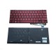 Tastatura Laptop, Asus, ZenBook S UX391F, UX391FA, UX391U, UX391UA, iluminata, rosie, layout US