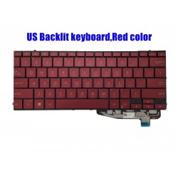 Tastatura Laptop, Asus, ZenBook S UX391F, UX391FA, UX391U, UX391UA, iluminata, rosie, layout US