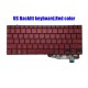 Tastatura Laptop, Asus, ZenBook S UX391F, UX391FA, UX391U, UX391UA, iluminata, rosie, layout US