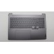Carcasa superioara cu tastatura palmrest Laptop, Lenovo, IdeaPad Pro 5 16ARP8 Type 83AR, 83AS, AM2YC000920, AM2YC000B00, Arctic Grey, layout US