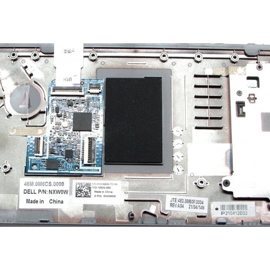 Carcasa superioara palmrest Laptop, Dell, Precision 3560, 0NXW0W, NXW0W, 46M.0M6CS.0008. 460.0M60P.0004, gri