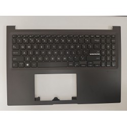 Carcasa superioara cu tastatura palmrest Laptop, Asus, VivoBook 16X K3605V, K3605VC, K3605VU, K3605VV, K3605Z, K3605ZC, K3605ZF, 90NB11D1-R30US2, EAZJ200501A, iluminata, neagra, layout US