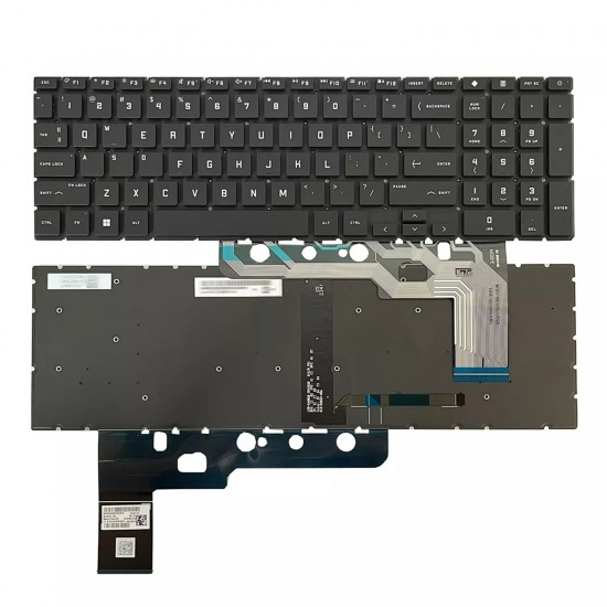Tastatura Laptop Gaming, HP, OMEN 17-DB, 17Z-DB, iluminata, RGB, layout US
