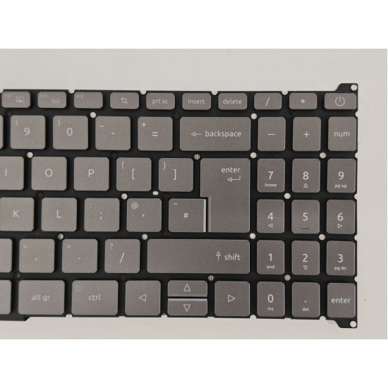 Tastatura Laptop, Acer, Aspire 3 A315-24P, A315-24PT, N23C3, iluminata, gri, layout UK