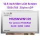 Display Laptop, LP125WH2-SPT1, LP125WH2(SP)(T1), LP125WH2-SPH1, LP125WH2(SP)(H1), HB125WX1-200 V3.0, M125NWN1 R0, M125NWN1 R1, M125NWR3 R0, B125XTN01.0,  12.5 inch, slim, HD, 1366x768, 30 pini