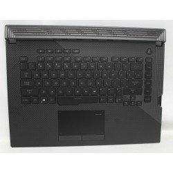 Carcasa superioara cu tastatura palmrest Laptop Gaming, Asus, ROG Strix G G531GV, G531GW, G531GW-1A, 90NR01N1-R31US0, 13N1-8HA0D01, 13NR01N1AP0101, iluminata, conector RGB 20 pini, conector touchpad 6 pini, layout US
