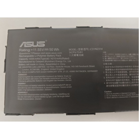 Baterie Laptop, Asus, BR1104C, BR1104CTA, BR1104F, BR1104FTA, 0B200-04590000, 3ICP5/70/81, C31N2314, 4210mAh, 50Wh