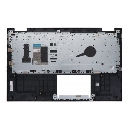 Carcasa superioara cu tastatura palmrest Laptop, Asus, ExpertBook B1 BE1502C, BE1502CVA, 90NX06X1-R31US0, 13N1-GTA0301, 13N1-GTA0521, B1502CVA-1A, iluminata, neagra, layout US
