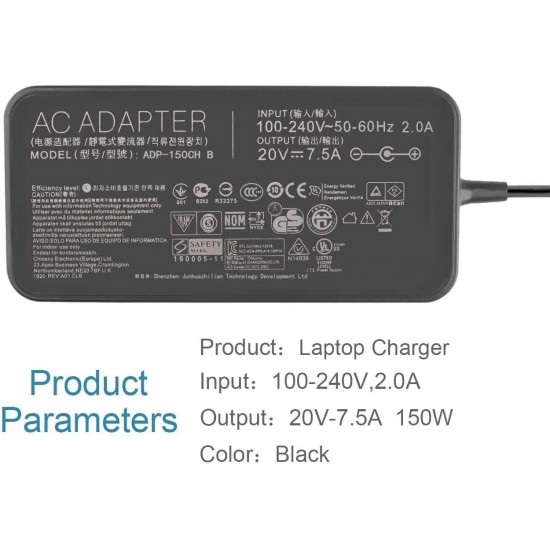 Incarcator Laptop Gaming, Asus, TUF A15 FX506I, FX506II, FX506IH, FX506IHR, FX506IHRB, ADP-150CH B, 20V, 7.5A, 150W, mufa 6.0x3.7mm