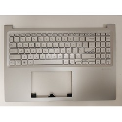  Carcasa superioara cu tastatura palmrest Laptop, Asus, VivoBook 16X K3605V, K3605VC, K3605VU, K3605VV, K3605Z, K3605ZC, K3605ZF, K3605ZU, K3605ZV, 90NB11D2-R31US0, EAZJ200502A, iluminata, argintie, layout US