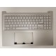  Carcasa superioara cu tastatura palmrest Laptop, Asus, VivoBook 16X K3605V, K3605VC, K3605VU, K3605VV, K3605Z, K3605ZC, K3605ZF, K3605ZU, K3605ZV, 90NB11D2-R31US0, EAZJ200502A, iluminata, argintie, layout US