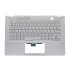 Carcasa superioara cu tastatura palmrest Asus, ROG Zephyrus G14 GA401I, GA401IH, GA401IHR, GA401II, GA401IU, GA401IV, 90NR03F2-R31US2, 6053B1788221, GA401IV-1D, iluminata, argintie, layout US