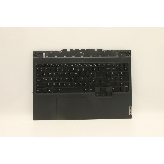 Carcasa superioara cu tastatura palmrest Laptop, Lenovo, Legion 5-15ITH6H Type 82JH, 5CB1D04994, AP1ZT000350, iluminata, neagra, layout US