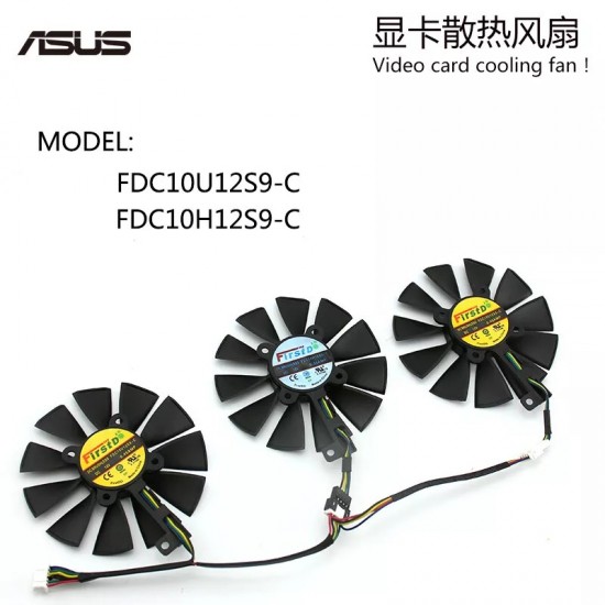 Set coolere placa video PC Desktop, Asus, RTX 2060, RTX 2070, RTX 2080, RX5700XT, FDC10U12S9-C, 12V, 0.45A, FDC10H12S9-C, 12V, 0.35A