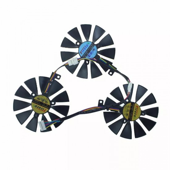 Set coolere placa video PC Desktop, Asus, RTX 2060, RTX 2070, RTX 2080, RX5700XT, FDC10U12S9-C, 12V, 0.45A, FDC10H12S9-C, 12V, 0.35A