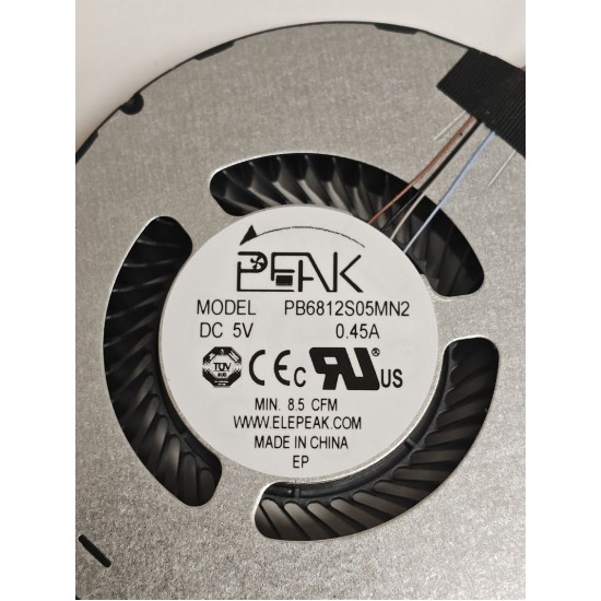Cooler placa video Laptop Gaming, Dell, G3 3500, G3 3590, P89F, P89F001, P89F002, F3DF0, 0F3DF0, PB6812S05MN2, 023.100I4.0021, pentru GTX 1660 si RTX 2060, 5V, 0.45A, GPU