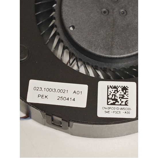 Cooler procesor Laptop Gaming, Dell, G5 5500, G5 5505, P89F, P89F003, PC01D, 0PC01D, PB6512S05MS2, 023.100I3.0021, pentru GTX 1660 si RTX 2060, 5V, 0.45A, CPU