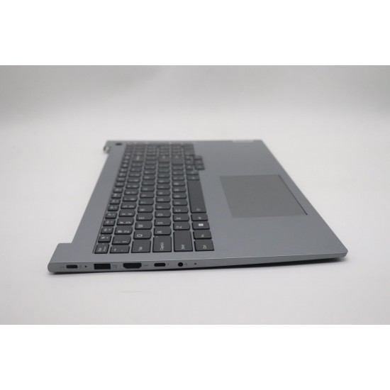 Carcasa superioara cu tastatura palmrest Laptop, Lenovo, ThinkBook 16 G6 ABP Type 21KK, 460.0TE0C.0001, Artic Grey, iluminata, layout US