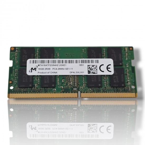  Memorie Laptop Sodimm 16GB DDR4 2Rx8 PC4-2666V non-ECC Unbuffered CL19 MTA16ATF2G64HZ-2G6E1 Micron bulk