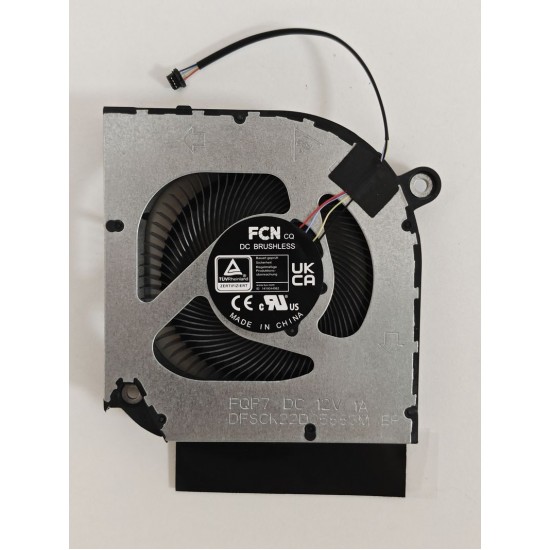 Cooler procesor Laptop Gaming, Acer, 23.QNYN7.002, NS8CC28-23J002, DFSCK22D05883M-FQP7, DQ5DC77F007, 12V, 1A, CPU