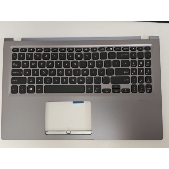 Carcasa superioara palmrest cu tastatura Laptop, Asus, VivoBook 15 F515D, F515DA, F515E, F515EA, F515EP, F515F, F515FA, F515J, F515JA, F515JF, F515JP, F515M, F515MA, iluminata, gri, layout US