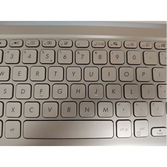Carcasa superioara palmrest cu tastatura Laptop, Asus, VivoBook 15 X515D, X515DA, X515E, X515EANS, X515EP, X515EPN, X515M, X515MA, X515MANS, X515U, X515UA, 90NB0TY2-R35UI0, 13N1-CEA0Z01, 13NB0SR2P15016-3, X515EA-1S, argintie, layout US