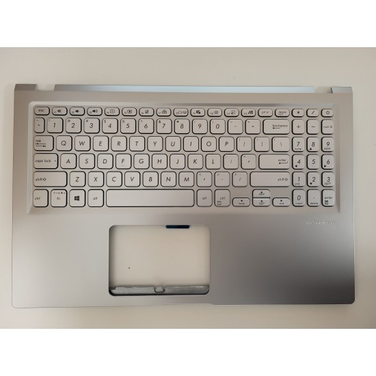 Carcasa superioara palmrest cu tastatura Laptop, Asus, VivoBook 15 F515D, F515DA, F515E, F515EA, F515EP, F515F, 90NB0TY2-R32US1, 13N1-CEA0V01, 13NB0SR2P13019-3, X515EA-1S, argintie, iluminata, layout US