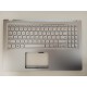 Carcasa superioara palmrest cu tastatura Laptop, Asus, VivoBook 15 F515D, F515DA, F515E, F515EA, F515EP, F515F, 90NB0TY2-R32US1, 13N1-CEA0V01, 13NB0SR2P13019-3, X515EA-1S, argintie, iluminata, layout US