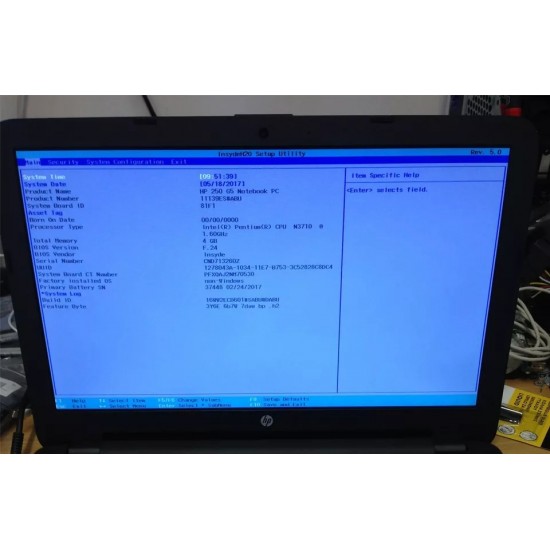 Placa de baza HP 250 G5, 250 G6, Intel Pentium N3710, UMA, 858584-001, 858584-501, 858581-001, 858581-601, BDL50 LA-D702P, Rev: 1.0