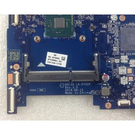Placa de baza HP 250 G5, 250 G6, Intel Pentium N3710, UMA, 858584-001, 858584-501, 858581-001, 858581-601, BDL50 LA-D702P, Rev: 1.0