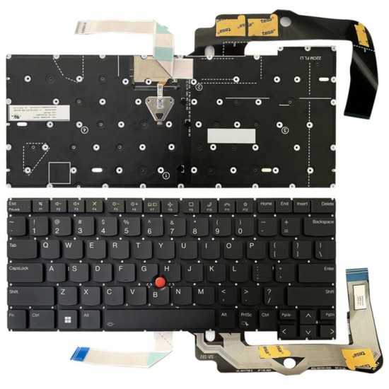 Tastatura Laptop, Lenovo, ThinkPad T14s Gen4 Type 21F6, 21F7, 21F8, 21F9, iluminata, neagra, layout US