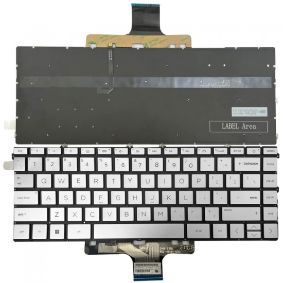 Tastatura Laptop, HP, 240 G10, 256 G10, iluminata, argintie, layout US