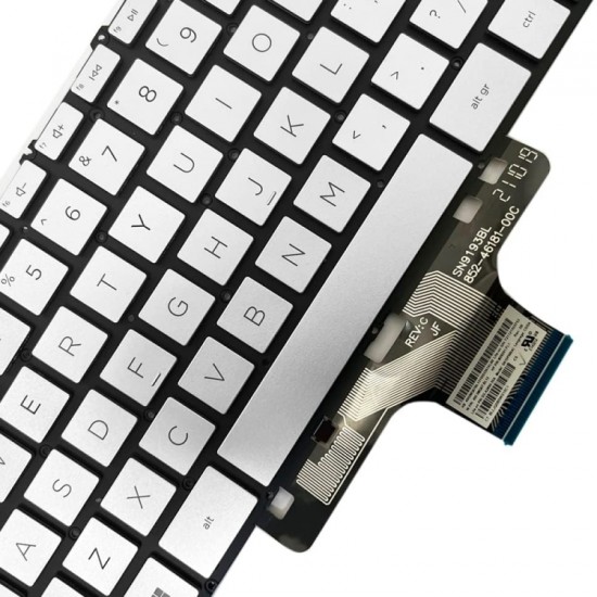 Tastatura Laptop, HP, 240 G10, 256 G10, iluminata, argintie, layout US