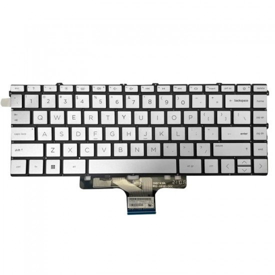 Tastatura Laptop, HP, 240 G10, 256 G10, iluminata, argintie, layout US