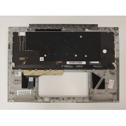 Carcasa superioara cu tastatura palmrest Laptop, Asus, ZenBook S 13 UM5302L, UM5302LA, UM5302T, UM5302TA, 90NB0WA2-R30US0, 90NB0WA2-R30UA1, HQ20721683000, UM5302TA-8E, iluminata, argintie, layout US