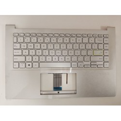 Carcasa superioara cu tastatura palmrest Laptop, Asus, VivoBook 14 P3402I, P3402IA, 90NB0QRB-R31UI1, 39XKSTAJND0, X421IA-S, iluminata, argintie, layout US