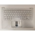 Carcasa superioara cu tastatura palmrest Laptop, Asus, VivoBook S14 M433D, M433DA, M433I, M433IA, M433U, M433UA, 90NB0QRB-R31UI1, 39XKSTAJND0, X421IA-S, iluminata, argintie, layout US