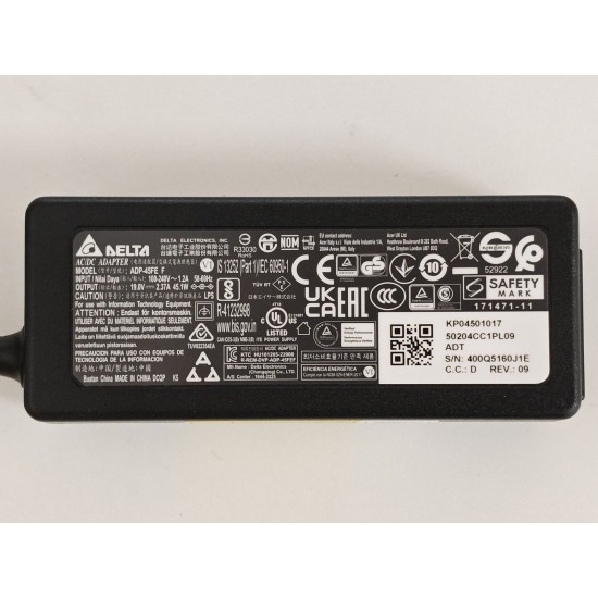 Incarcator Laptop, Acer, Swift 3 SF313-51, KP.04501.017, ADP45-FE F, 19V, 2.34A, 45W, mufa 3.0x1.1mm
