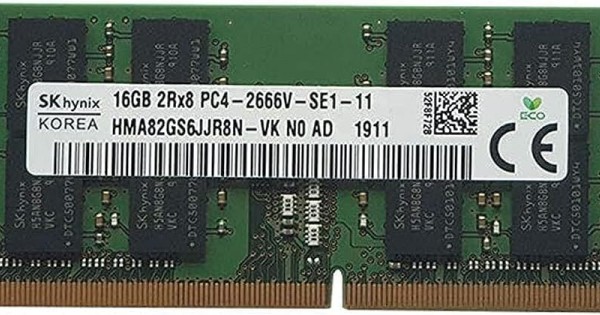 Memorie ram Laptop SK Hynix 16GB, DDR4, 2Rx8, PC4-2666V, 2666Mhz